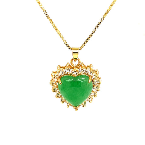 Jade It Heart Necklace