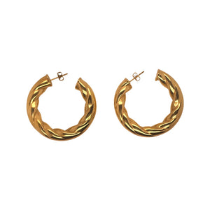 Roped Half Hoop Earrings